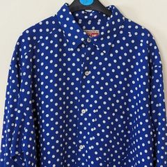 Vintage Blue Polka Dot Shirt