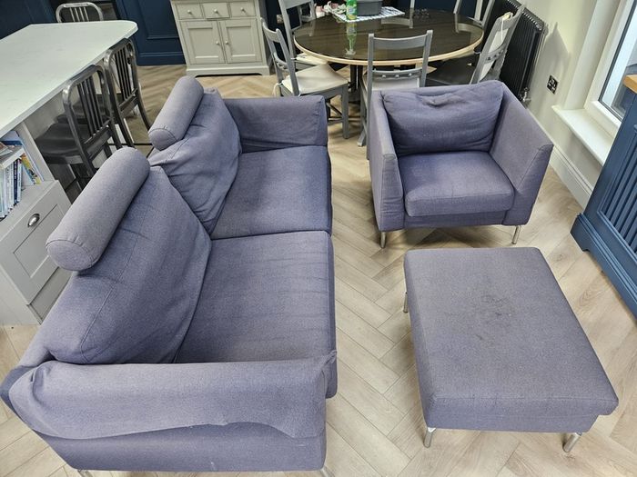 3 Seater & 1 Seater & Footstool