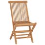 Folding Garden Chairs 4 pcs Solid Teak Wood Image 2
