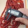 Vintage African Style Orange Red Glass Beads Strands 24 inches Image 6