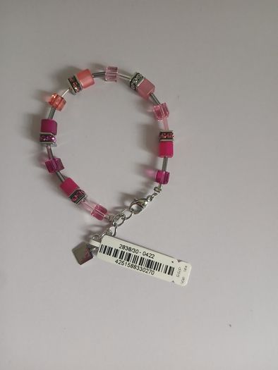 Coeur de Lion GeoCUBE Pink Crystal Bracelet 2838/30-0422 New Boxed CAN POST