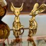Two Vintage Stylised Big Eared Brass Mouse Figurines Brass Mice Ornaments 1970s Image 10
