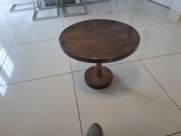 Beautiful little coffee table made from reclaimed wood.