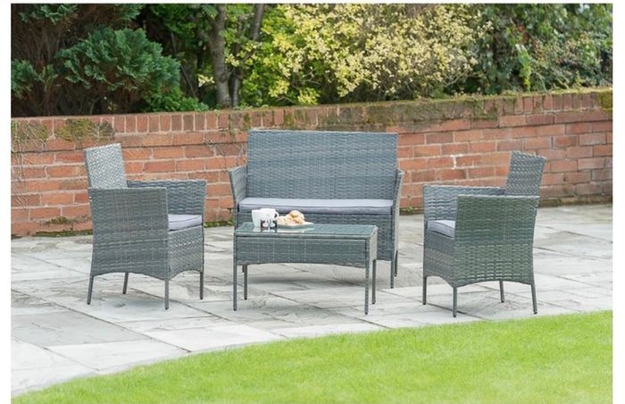 Sorento 4 Pce Garden Sofa Set (Grey)