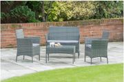 Sorento 4 Pce Garden Sofa Set (Grey)