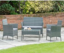 Sorento 4 Pce Garden Sofa Set (Grey)