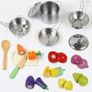 Children's Kitchen Accessories Wooden Mud Kitchen Accessories Play Kitchen Food Cooking Set Children's Toy Pots Doll Kitchen Accessories Kitchen Toy for Toddlers Boys Girls Image 2