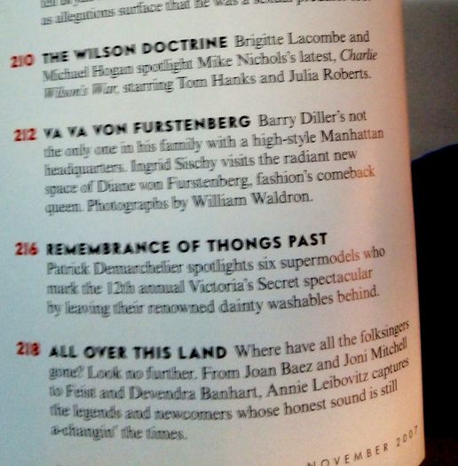 Vanity Fair November 2007 (Richard Avedon Kennedy Pics, Al Gore, Tom Stoppard)