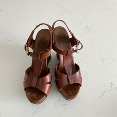 Carvela leather wedges size 5