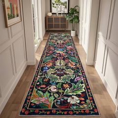 Dark Blue Bird Washable Carpet for Kitchen with Non Slip Backing,Soft Low Pile Long Entryway Rug Animal Bedroom Floor Mat for Entrance Living Room Laundry