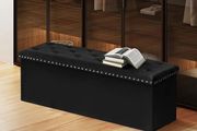 Extra Large Storage Boxes with Lids, Folding Ottoman Bench Seat, Footstool for Living Room,110X40X40cm