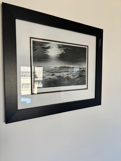Pair of Framed Black and White Cityscape Prints - New York & San Francisco