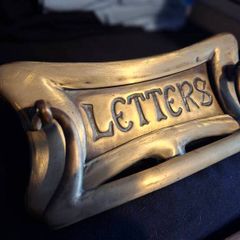 Antique Reclaimed Brass Letterbox with Door Knocker