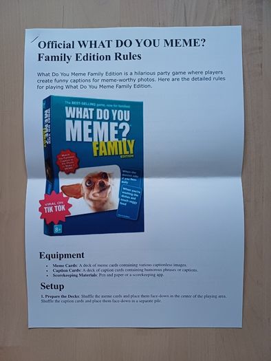 What Do You Meme Family Edition Party Card Game 2019