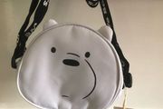 Miniso We Bare Bears shoulder bag white