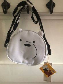 Miniso We Bare Bears shoulder bag white