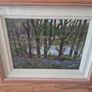 original forest trees painting in lovely box type frame Image 2