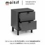 Zoe 2 Drawer Bedside Table - Grey Image 2