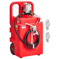 Fuel Caddy, 32 Gallon, Portable Fuel Tank with 12V DC 15 GPM Electric Fuel Transfer Pump, 13 ft Delivery Hose & Aluminum Alloy Manual Nozzle