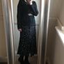 Jacqueline de Yong Black Polka Dot Midi Dress with Slits Image 3