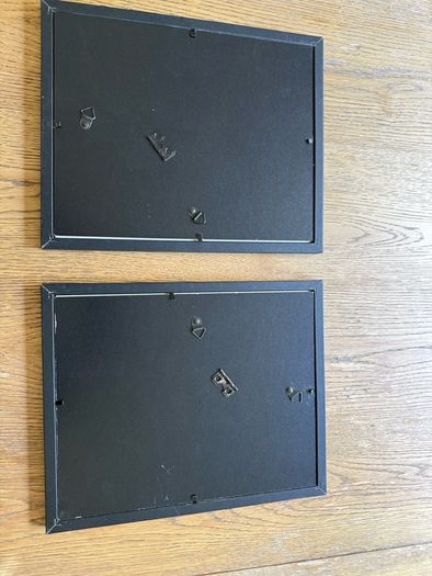 Pair of black photo frames