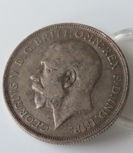 Silver 1913 ( rare year) Florin George V English Silver WW1
