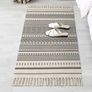 Cotton Area Runner Rug Washable Woven Boho Rug with Tassels Grey Printed Pattern Indoor Area Rug Moroccan Modern Carpet for Hallway, Living Room, Kitchen, Bedroom (FREE POSTAGE) Image 6