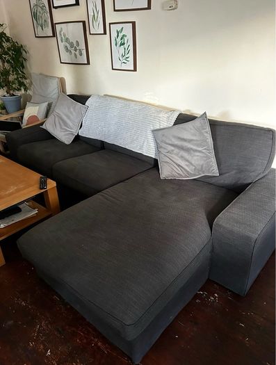 IKEA KIVIK Sofa and Chaise Lounge Grey