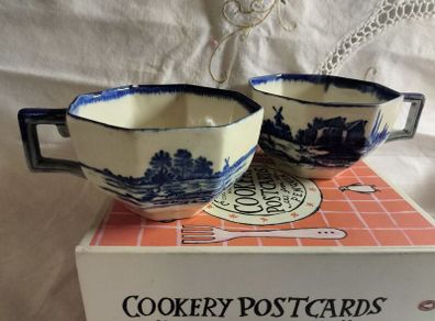 royal Doultan Norfolk cups, vintage cups, Art Deco cups