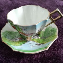 CUP & SAUCER - Vintage - Windmill Design