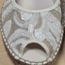 womens LISA KAY LONDON wedge sandals espadrilles shoes white sequins slingback Size UK 7 EU 40 Image 5
