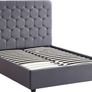 Madison Ottoman Bedframe Grey Velvet Fabric 4ft 6 Double Image 2