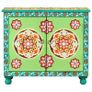 Hand Painted Sideboard Multicolour 70x35x60 cm Solid Mango Wood Image 4
