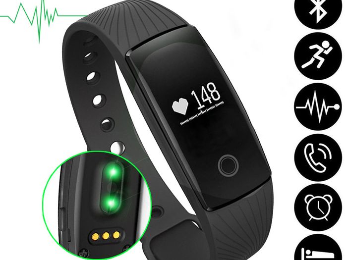 GEO Smartwatch Multifunction Fitness Tracker, Bluetooth 4.0 with App Integration, Heart Rate, Sleep Monitor, Phone Notifications, Vibration Alarm