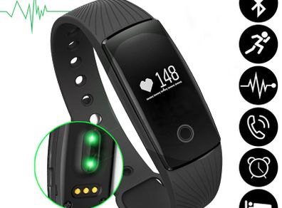 GEO Smartwatch Multifunction Fitness Tracker, Bluetooth 4.0 with App Integration, Heart Rate, Sleep Monitor, Phone Notifications, Vibration Alarm