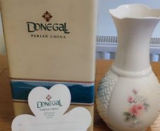 Donegal China Irish Parian Rose Pattern Porcelain Vase