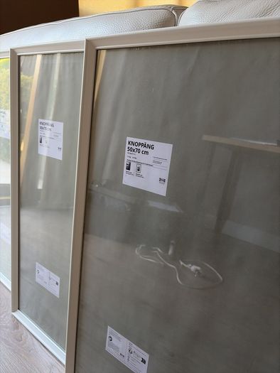 IKEA 50x70 White Wooden Frame x3