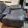 3 seater power recliner and power recliner grey real lethear Image 8