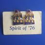 SPIRIT OF '76 (American Bicentenary of Independence) - a vintage pair of commemorative badges on backing-board (1976) Image 2