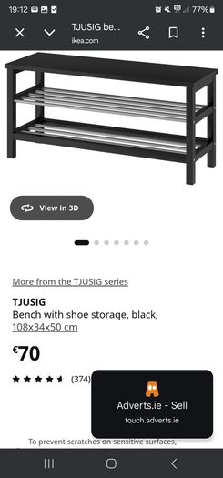Shoe rack and bench