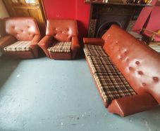 Vintage mid century 3-piece living room suite