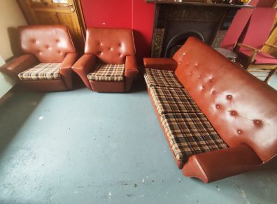 Vintage mid century 3-piece living room suite