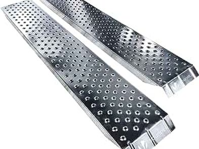 Loading Ramps 2 Steel Ramps Heavy Duty For Van Lawnmower Atv Quad ...