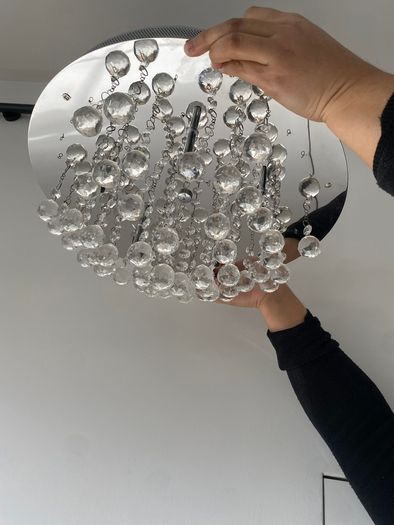 Crystal Flush Ceiling Chandelier