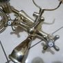 Vintage Retro Antique Plated Brass Bathroom Clawfoot Bath Tub Hand Shower taps Basin & Bath Shower Mixer (never used) Image 9