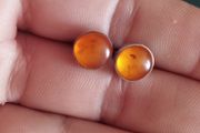 Silver 925 amber earrings.