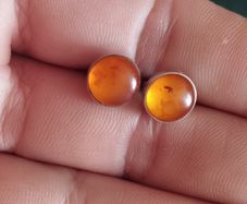 Silver 925 amber earrings.