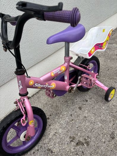 Kids Bike with Stabilisers - Pink & Purple