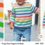 Frugi grey organic knitted rainbow jumper 3-4y Image 2