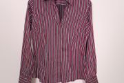 Thomas Pink Jermyn Street London Dark &amp; Pastel Pink Striped Cotton Dress Shirt 8UK/36EU